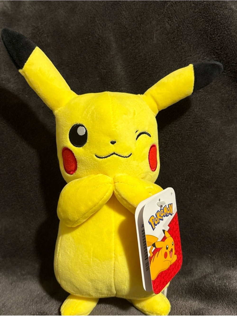 Pokémon Winking Pikachu Stuffed Plush 8” By Jazwares New W/ Tag